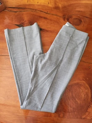 Veronica Beard Lebone High Rise Flare Pant Wool Blend Light Grey Trouser 10 X 37 - Image 1 of 4