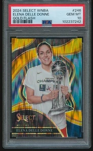 Elena Delle Donne 2024 Panini Select WNBA Gold Flash Prizm PSA 10 #246 /10 - Picture 1 of 2