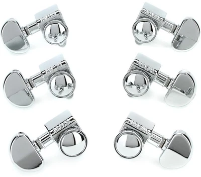 Grover Roto-Grip Locking Rotomatic Tuners - 3+3 - Chrome - Image 1 of 4