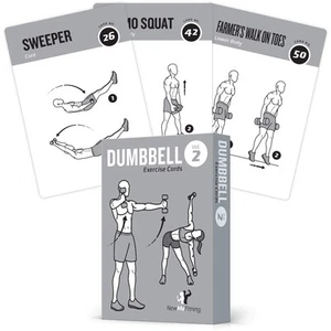 Dumbbell Workout Cards, Instructional Fitness Deck for Women & Men, Beginner ... - Foto 1 di 9