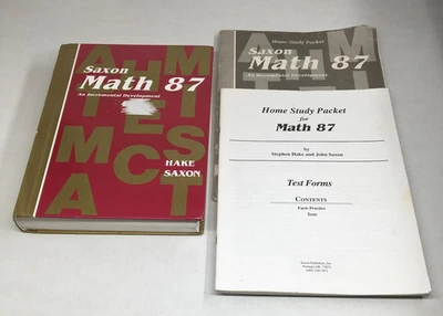 Saxon 87 Math Set 8/7: Textbook Answer Key Test Forms; 1st Edition; Homeschool Foto 1 de 4