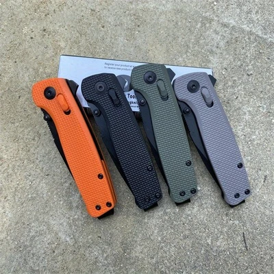 Cuchillo plegable portátil con mango de fibra de nailon multicolor 4 piezas para acampar al aire libre Foto 1 de 4