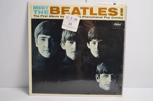 Vintage LP Meet The Beatles! GEM Record Store Label & Shrink USA Pressing Insert - Foto 1 di 17