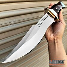12" FIXED BLADE Hunting Knife Wood Handle SURVIVAL Knife Camping Knife w/ Sheath