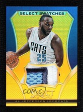 2013-14 Panini Select Select Swatches Gold Prizm /10 Al Jefferson #88