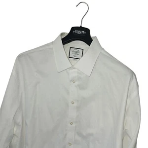 CAMISA PARA HOMBRE CHARLES TYRWHITT Premium SIN HIERRO Blanca *DELGADA* Talla 18/35 *En muy buena condición* - Imagen 1 de 8
