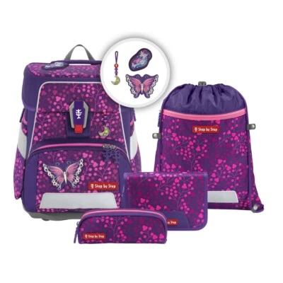 Step by Step Schulranzen-Set Space Shine Butterfly Night Ina 5-teilig Mitwachsen - Bild 1 von 4