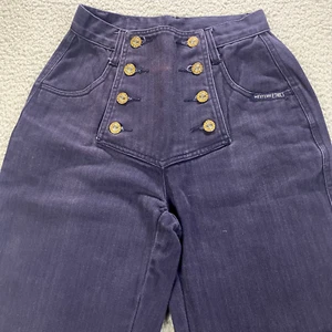 Vtg Western Ethics Jeans Womens 22X33 Blue Twill High Rise Button Flap Western - Picture 1 of 17