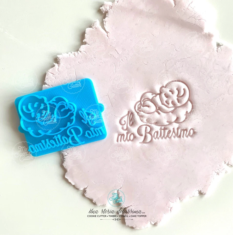Mini Timbro Il Mio Battesimo Impronta Nascita Formina Biscotti Bimbo Bimba - Bild 1 von 1