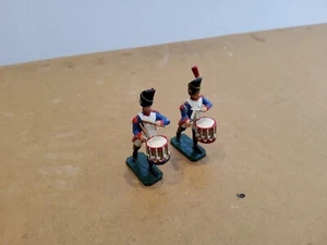 Napoleonic French Imperial Guard Drummer Lead Soldiers Painted Figures X2 - Picture 1 of 7