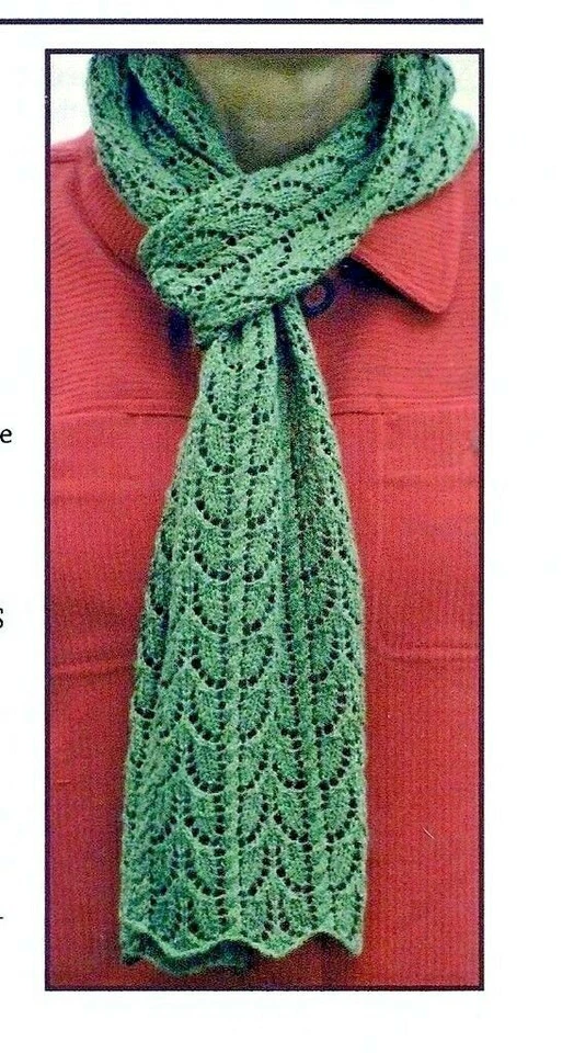 LEAF SCARF to KNIT in LACE or FINGERING WEIGHT YARN by JANET SZABO - Image 1 of 1
