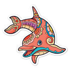 Dolphin Flowers Sticker