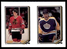 1987-88 O-Pee-Chee Stickers Ed Olczyk/Jimmy Carson Chicago Blackhawks/Los