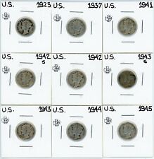 Mercury Dimes 1923 to 1945 10c Silver #14788