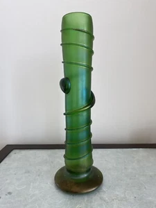 Antike Loetz Vintage österreichisches Frostglas Schlange Rebe Vase schöner Zustand! - Bild 1 von 4