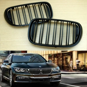 Matte Black BMW G11 G12 740i 750i 7-Series 2016+ M Look Front Grill Right + Left - Picture 1 of 5