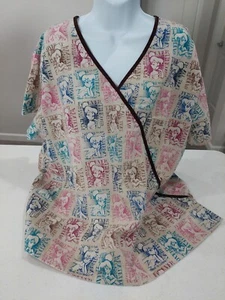 Wonderful World of Disney Tinkerbell Scrub Size 2XL Medical Uniform Top Shirt - Picture 1 of 11