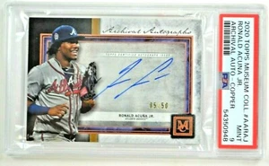 RONALD ACUNA JR 2020 Museum Collection Archival Auto Copper /50 MINT PSA 9 - Picture 1 of 4