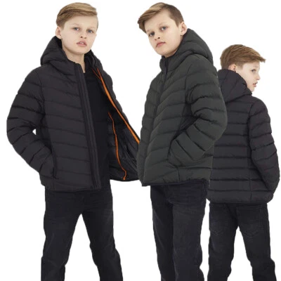 Boy's Brave Soul Grant Padded Winter Warm Hooded Puffer Jacket - Image 1 of 4