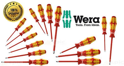 WERA Kraftform VDE Insulated Screwdriver Choose From Phillips, Pozi, Slot Or Set