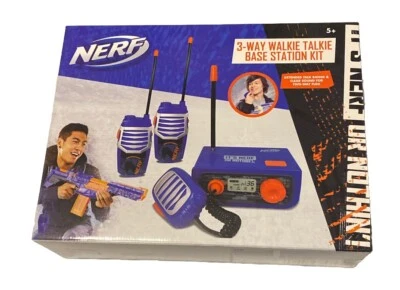 Nerf 3-Way Walkie Talkie Base Station Kit 3 Piece Set New In Box Fun For All - Image 1 of 4