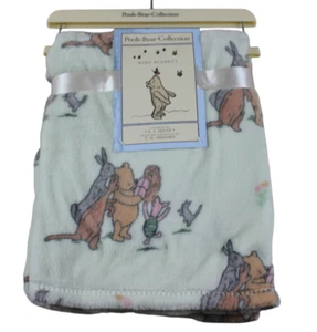 Winnie the Pooh Bear Collection Baby Blanket Green Friends Kanga Fleece Soft NWT - Picture 1 of 5