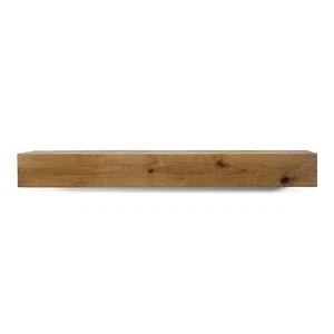 Dogberry Collections Rustic Mantel Shelf, Aged Oak, 48" | Fireplace Mantel Fl... - Picture 1 of 2