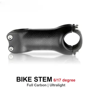 MTB Bicycle Handlebar Stem 6/17 Degree Carbon Fiber Road Bike Stem Accessories - Picture 1 of 40