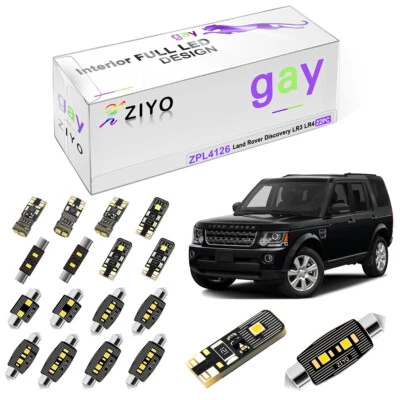 22 Bulbs White Interior LED Light Kit For Land Rover Discovery LR3 LR4 2005-2016 - Image 1 of 4