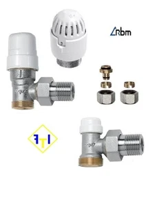 KIT VALVOLA + DETENTORE+ TESTA TERMOSTATICA " RBM " 1/2 + ADATT.RAME/MULTISTRATO - Foto 1 di 1