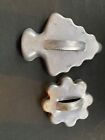 Vintage Lot 2 Aluminum Cookie Cutters Christmas Tree And Snowflake