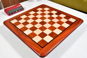 Wooden Chess Board Blood Red Bud Rose Padauk Solid Wood 18" - 45 mm - Picture 1 of 9