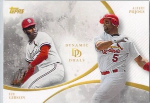 2023 Dynamic Duals Card 15 Bob Gibson & Albert Pujols - Free Shipping! - Picture 1 of 2
