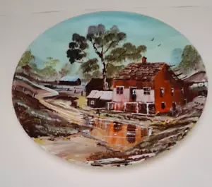 Grindley Wall Plate House English Rural Scenes Handpainted Decorative Art - Picture 1 of 7
