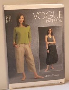 Vogue V1731 Designer Mercy Tilton loose- Fitting Skirt/pants Pattern Sz 6-12 - Picture 1 of 3