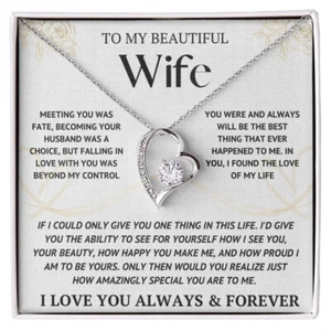 Custom To My Wife Necklace, Christmas Gifts For Women, Anniversary Gift For Wife - Picture 1 of 12