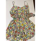 NWT Toxik Animal Print Floral Romper Size 1X Tiered Shorts