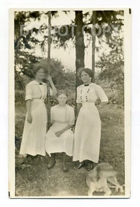 West Salem Ohio, 3 mujeres, postal RPPC, condado de Wayne, a la familia Kamp Wooster - Imagen 1 de 2