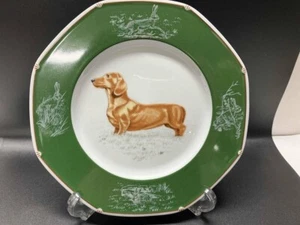 Placa para perro Hermes Dachshund 21 cm 8 pulgadas verde sin caja en muy buena condición - Imagen 1 de 6