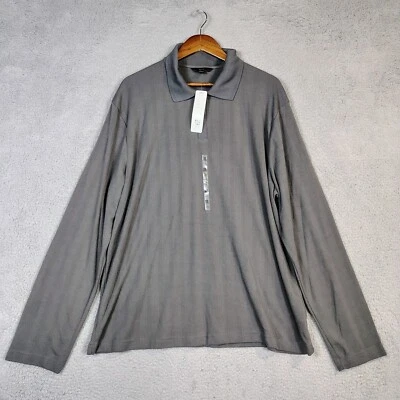 Apt. 9 Polo Mens 2XL Rockwall Gray Long Sleeve Golf Shirt Performance Active NWT - Image 1 of 4