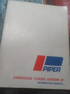 Vintage PIPER CHEROKEE TURBO ARROW III PILOT OPERATING MANUAL - Picture 1 of 8