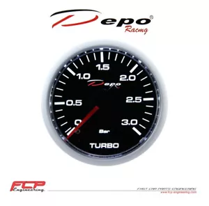 DEPO RACING INDICADOR MECÁNICO DE PRESIÓN DE CARGA 3 BAR 52mm CSM-MW5201B-3BAR - Imagen 1 de 2
