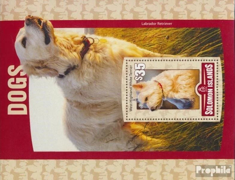 Salomoninseln bloque 501 nuevo 2016 perros - Imagen 1 de 1