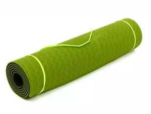 Tapis de Yoga FITEM Gym sport Eco Natura TPE 183x61x0,6cm - Reversible vert 