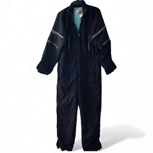 Ski Lion Vintage 80s Snowboard Suit Black  Piece Size M  He Doesn’t Have a Belt - Picture 1 of 10