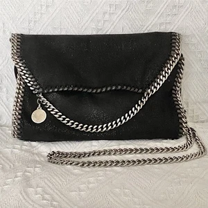 Stella McCartney Falabella Chain Shoulder Crossbody Bag Black Silver Hardware - Bild 1 von 12