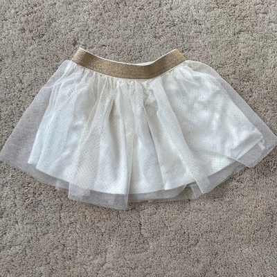 Epic Threads 3T Ivory Gold Tulle Elastic Princess Ballerina Holiday Skirt - Image 1 of 4