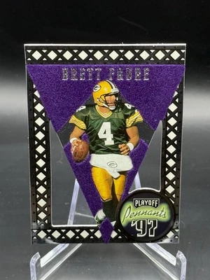 Фиолетовые фетровые вымпелы Brett Favre 1997 Playoff Contenders No23 Green Bay Packers  - Изображение 1 из 2