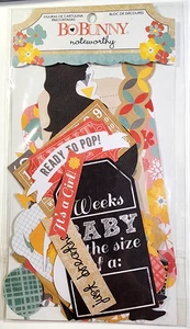 Baby Bump Pregnancy Noteworthy Special Delivery Months 44 pcs Bo Bunny Press - Picture 1 of 2