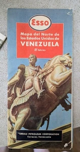 Esso Road Tankstelle Karte von Venezuela Ende 40er Jahre - Bild 1 von 4